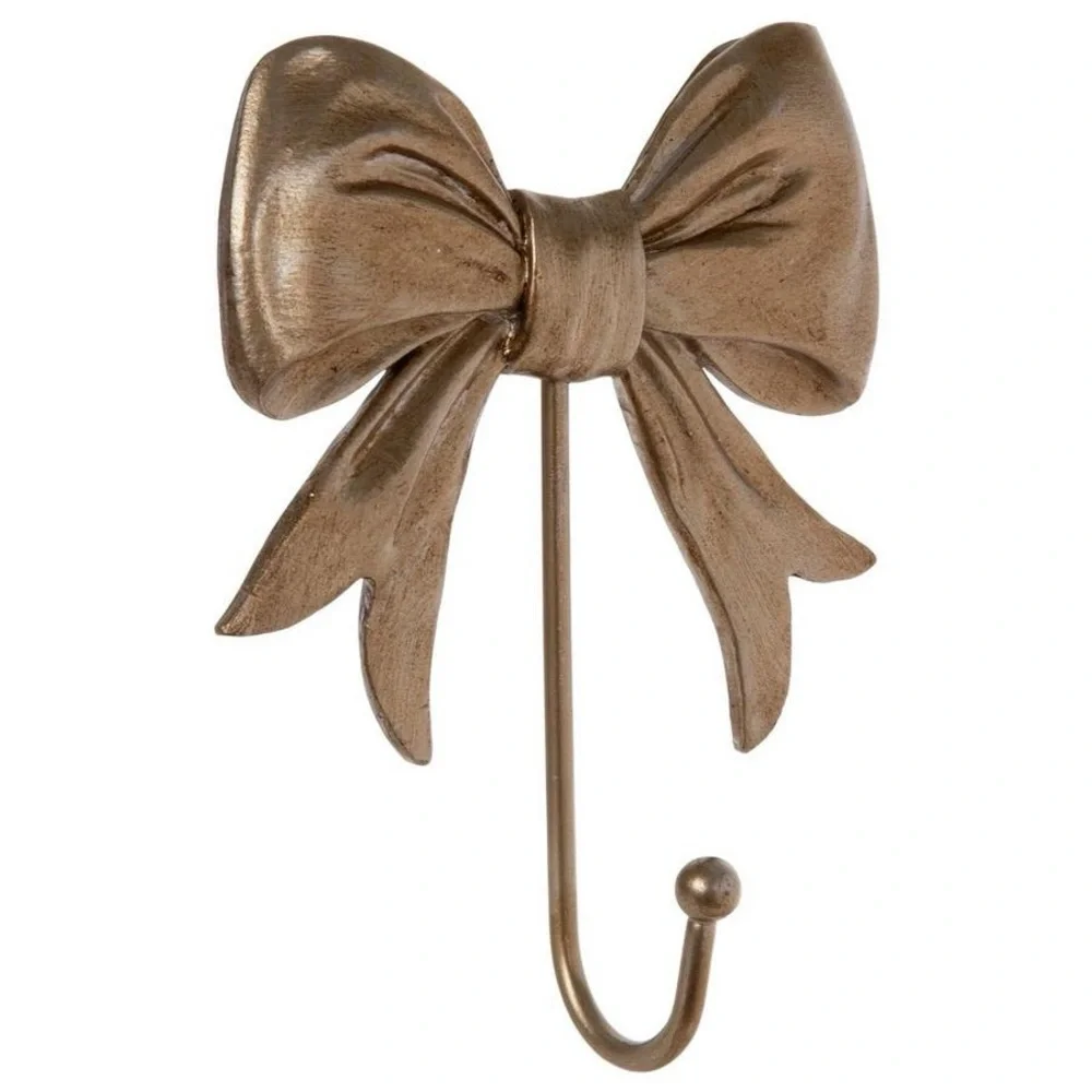 🎀🆕Gold Bow Wall Hooks, Bundle Of 2